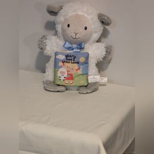Nat And Jules  Story Time Puppet.Plush Lamb Toy with Mary Had A Little Lamb Book